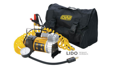 Компрессор автомобильный Сила 10Атм 37л/мин 15А однопоршневой с крученым шлангом