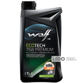 Трансмиссионное масло Wolf Ecotech Premium 75W GL4+ 1л