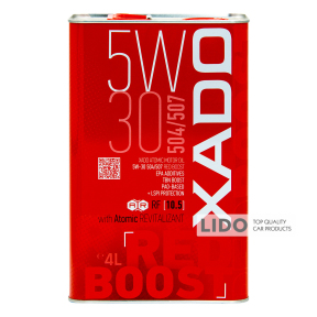 Моторное масло Xado Atomic Oil Red Boost 5W-30 4л