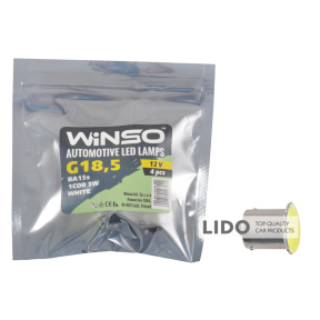 LED автолампа Winso 12V COB G18.5 BA15s, 4шт