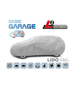 Чохол-тент для автомобіля Basic Garage L2 hatchback/kombi (430-455см)