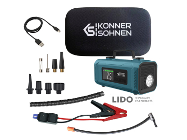 Пусковий пристрій з компресором Konner & Sohnen KS JSP-2000 2000А 14800mAh