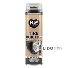 Средство для аварийной герметизации (вулканизатор шин) K2 Tire Doktor, 500мл