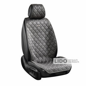 Преміум накидки для передніх сидінь CarLife Nitro, grey 2шт