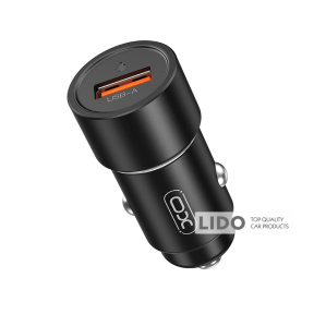 Автомобільний зарядний пристрій XO CC54 USB QC3.0 18W чорний