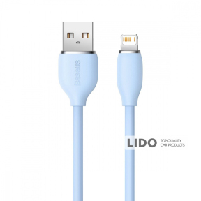 Кабель Baseus Jelly Liquid Silica Gel Fast Charging Lightning 2.4A (1.2m) блакитний