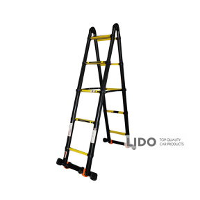 Лестница-трансформер телескопическая алюминиевая GTM KME3042B 2*5ступени 0,9-4,1м