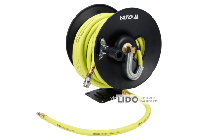 Шланг для пневмоінструменту YaTo на котушці 9,5мм 15м