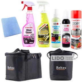 Базовый набор по уходу за авто + органайзер Beltex