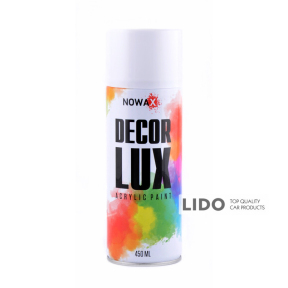 Краска акриловая Nowax Spray 450мл белый глянец (GLOSS WHITE/RAL9010)