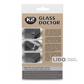 Клей для ремонту вітрового скла та фар K2 Glass Doctor 0,8мл