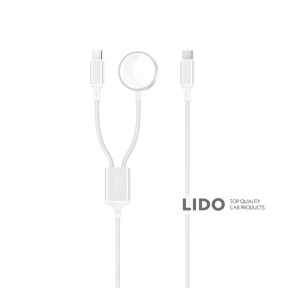 Бездротовий зарядний пристрій XO CX030 2в1 Type-c + Watch Charger білий