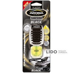 Ароматизатор Aroma Car Supereme Slim Black, 8ml