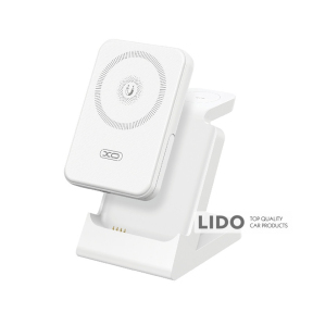 Бездротовий зарядний пристрій XO CX033 3в1 Power bank + Watch Charger + Headphone білий