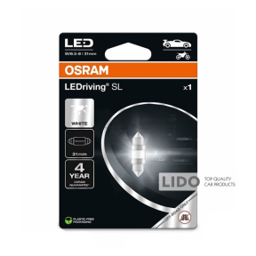 LED автолампа OSRAM C5W 12V 1W SV8.5-8 (31 мм) LEDrivin SL