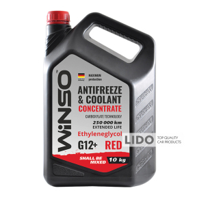 Антифриз Winso Antifreeze & Coolant Red (червоний) концентрат G12+, 10кг