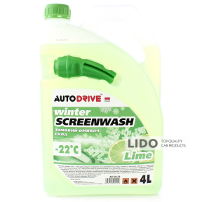 Омыватель стекла зимний AutoDrive Lime -22°C 4л