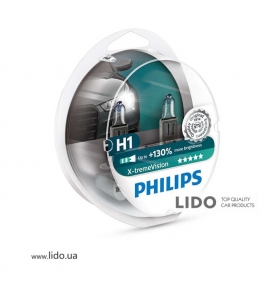Галогенова лампа Philips H1 12V 55W X-treme Vision +130% SP