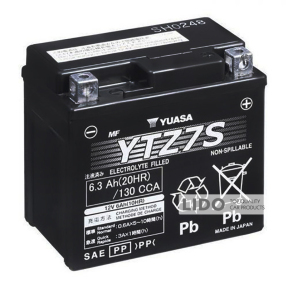 Акумулятор МОТО Yuasa 12V 6,3Ah High Performance MF VRLA Battery (GEL) YTZ7S [- +]