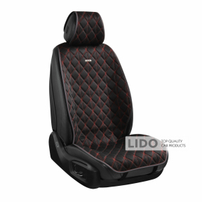 Комплект премиум накидок для сидений CarLife Nitro, black-red