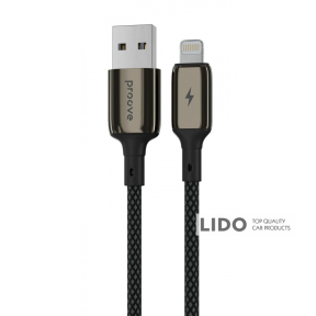 Кабель Proove Dense Metal USB to Lightning 2.4A (1m) чорний