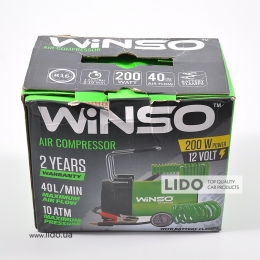 Компресор автомобільний Winso</br>10 Атм 40 л/хв 200 Вт Уцінка