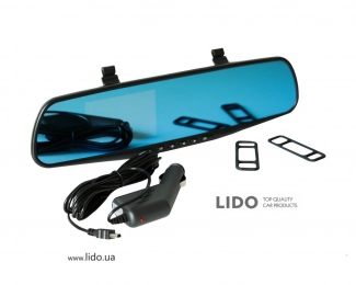 Автомобильный Зеркало-Видеорегистратор Vehicle Blackbox DVR Full HD L 6000 Черный (10033)