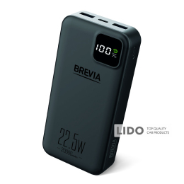 Повербанк (Power Bank) Brevia 20000mAh 22,5W, Li-Pol, LCD чорний