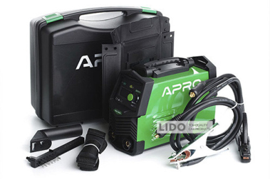 Зварювальний апарат інверторний Apro MMA-140 K + набір кабелів в кейсі