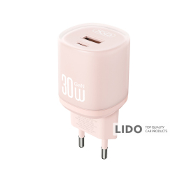 Мережевий зарядний пристрій XO L151 30W 1USB-A+1USB-C pink