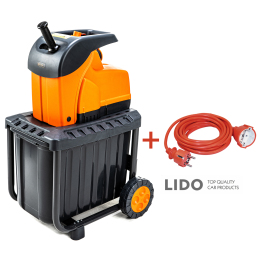 Подрібнювач садовий мережевий GTM DS2800/45 KIT 220В 2800Вт + подовжувач 10м
