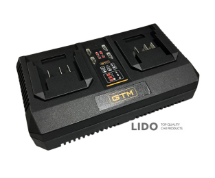 Зарядное устройство GTM 18В 4А 95Вт 2 порта для аккумуляторов GTM 18В