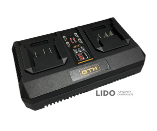 Зарядний пристрій GTM Ch18V/4АDP, 18В, 2 порта, 4А, 95Вт, до акумуляторів GTM 18V