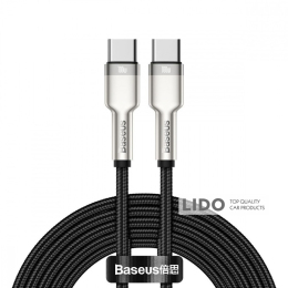 Кабель Baseus Cafule Metal Type-C to Type-C 100W 2м чорний