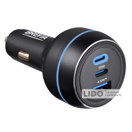 Автомобільний зарядний пристрій Brevia ePower TriPower PRO 130W 2xUSB-C+1xUSB-A
