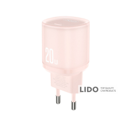 Мережевий зарядний пристрій XO L143 PD20W Single USB-C рожевий