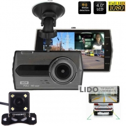Видеорегистратор автомобильный с двумя камерами AIRVIDEO VDR SD450 FullHd 1080P