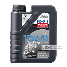Масло для 4-тактных двигателей Liqui Moly Motorbike 4T 15W-50 Street 1л