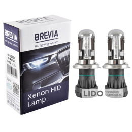 Біксенонова лампа Brevia H4, 6000K, 85V, 35W P43t-38 KET, 2шт