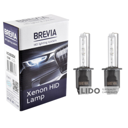 Ксеноновая лампа Brevia H3 6000K, 85V, 35W PK22s KET, 2шт