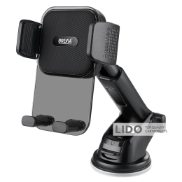 Держатель телефона автомобильный Brevia DashArm СrystalHold с присоской, пелескоп 132-182мм, для 4.7-6.8