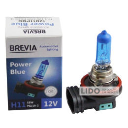 Галогеновая лампа Brevia H11 12V 55W PGJ19-2 Power Blue 4200K CP