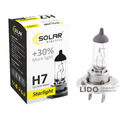 Галогеновая лампа Solar H7 12V 55W PX26d Starlight +30%