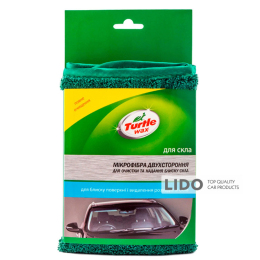 Салфетка Turtle Wax для стекла и зеркал двухсторонняя микрофибра 42х38см