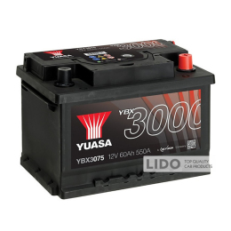 Аккумулятор Yuasa 12V 60Ah SMF Battery YBX3075 (0) [- +]