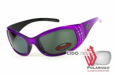 Очки поляризационные BluWater Biscayene Purple серые