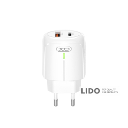 Мережевий зарядний пристрій XO L114 PD20W/QC18W білий
