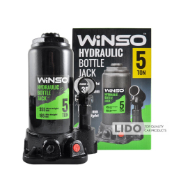 Домкрат гідравлічний пляшковий Winso 5т 185-355мм