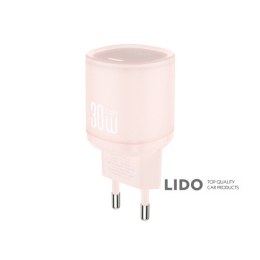 Мережевий зарядний пристрій XO L150 30W Single USB-C рожевий