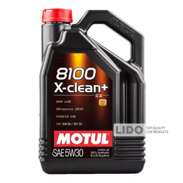Моторное масло Motul X-Clean+ 8100 5W-30, 5л (106377)